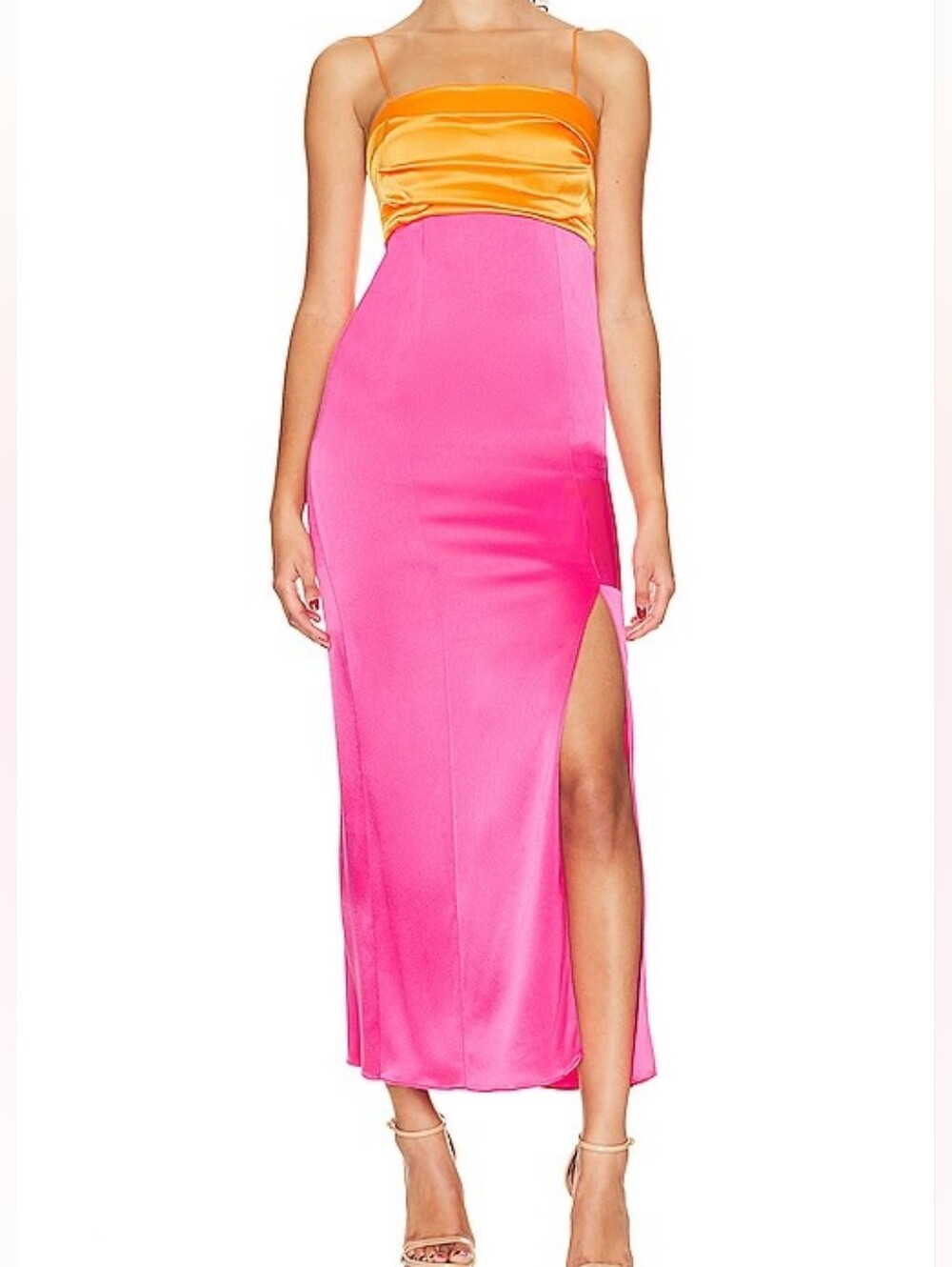 Alice + Olivia Lilita Slit Midi Dress